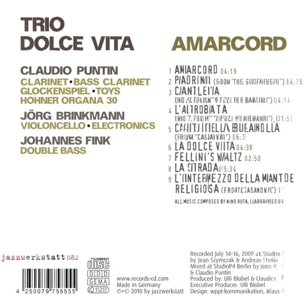 Amarcord Jazz CD Vinile Jazz Erkstatt Collezione
