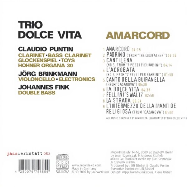 Amarcord Jazz CD Vinile Jazz Erkstatt Collezione