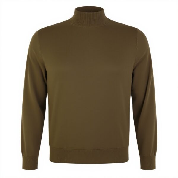 Maglione Collo Alto Calvin Klein Uomo Lana Verde C9480