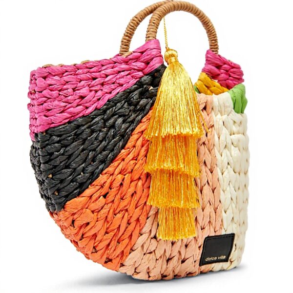 Dolce Vita Borsa a Tracolla Donna Paglia Nappa Rimovibile
