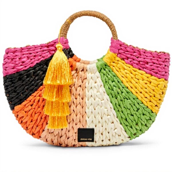 Dolce Vita Borsa a Tracolla Donna Paglia Nappa Rimovibile