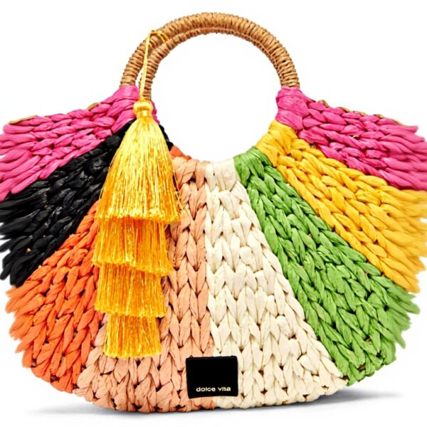 Dolce Vita Borsa a Tracolla Donna Paglia Nappa Rimovibile