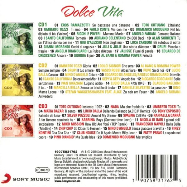 Dolce Vita CD musica Sony Music collezione classica