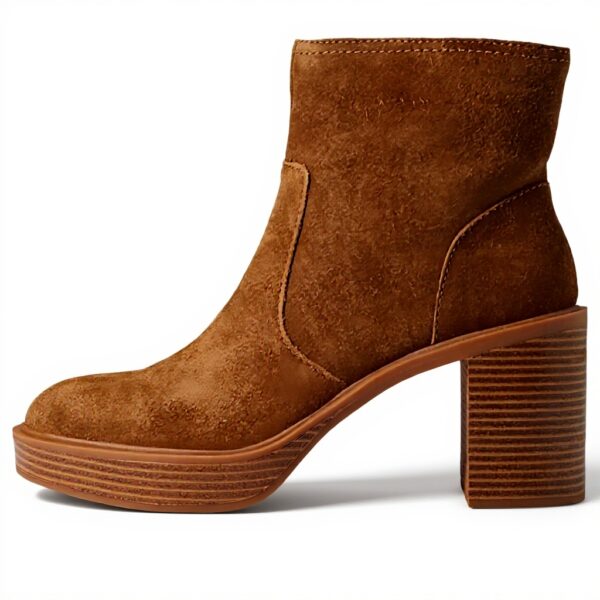 Sandali Dolce Vita Cinzia Camoscio Marrone Scuro Tacco