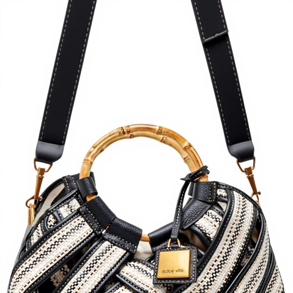 Borsa Donna Dolce Vita Elsie Tessuto Bambù Multicolore