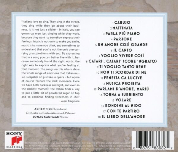 Dolce Vita Opera CD Sony Music Classica Opera-1