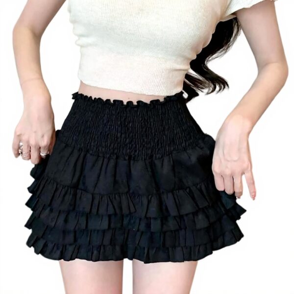 Minigonna Arricciata YCHUCH Vita Alta Donna Streetwear