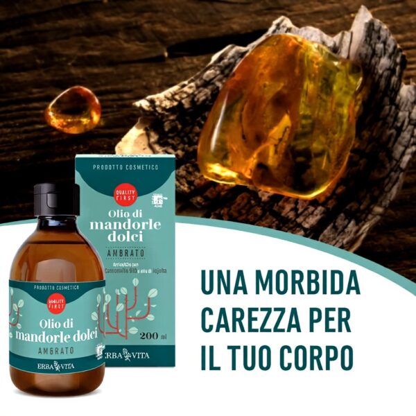 Olio di mandorle dolci Erba Vita emolliente lenitivo pelle