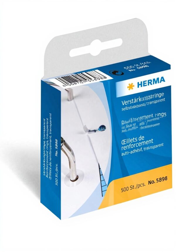 Rinforzi per fogli HERMA anelli autoadesivi trasparenti 500