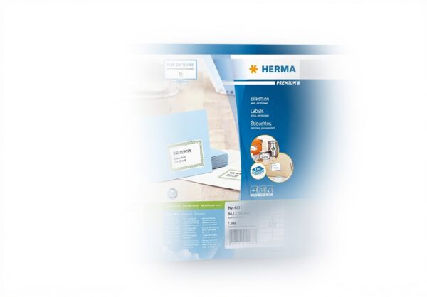 HERMA Etichette Indirizzi A4, 99,1x33,8 mm, Adesive Bianche