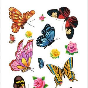 Tatuaggi temporanei HERMA Farfalle colorate per bambini e-0